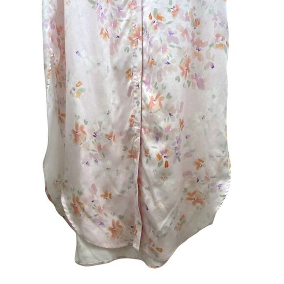 Cloth & Stone Midi Button Front Floral Shirt Dress Pink S - Picture 7 of 10